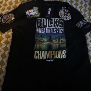 NBA Black Bucks Champions Shirt